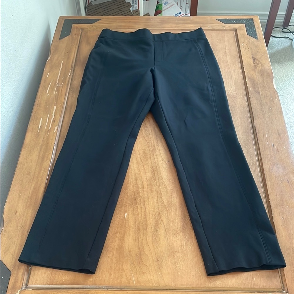 SPANX Black Dress Pants with Straight Leg Size Large